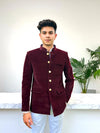 Hard Velvet Maroon Jodhpuri Suit