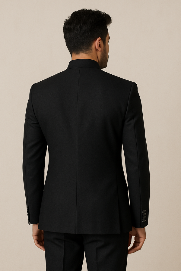 Royal Black Jodhpuri Suit for Men