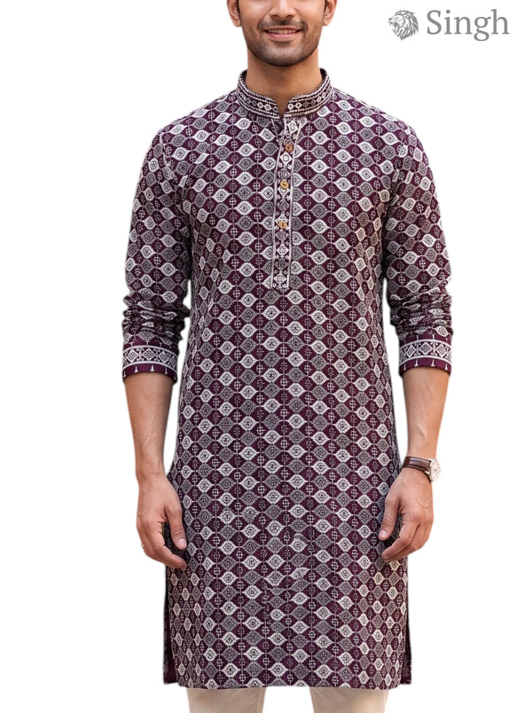 Singh Long Kurta-19-205-6 Men's Kurta for Royal Occasions