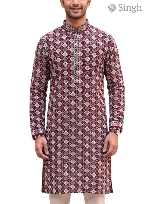 Singh Long Kurta-19-205-6 Men's Kurta for Royal Occasions