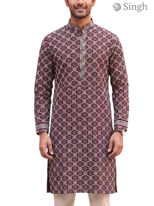 Singh Long Kurta-19-202-4 Men's Kurta for Royal Occasions