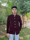 Hard Velvet Coffe Jodhpuri Suit