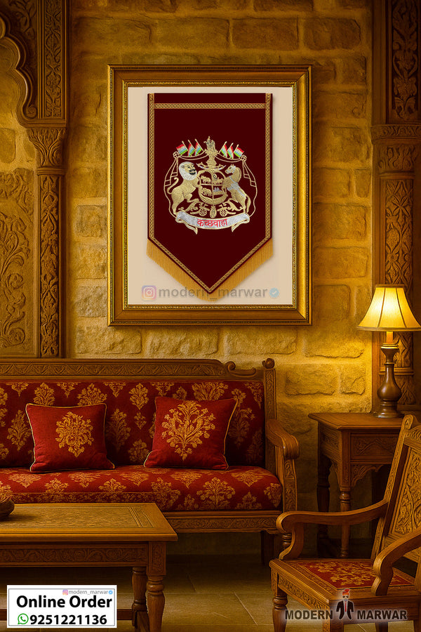 Kachhwaha Logo – Royal Flag for Wedding & Home Decoration