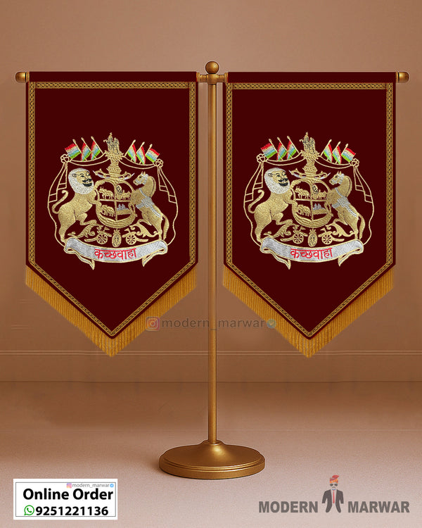 Kachhwaha Logo – Royal Flag for Wedding & Home Decoration
