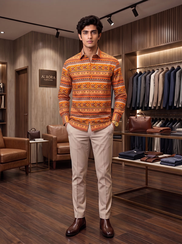 Singh Mens Sanganeri Shirts F-15-114-13