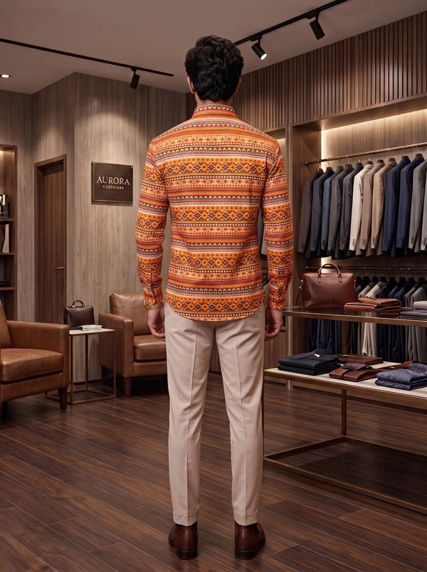Singh Mens Sanganeri Shirts F-15-114-13