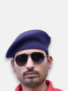 SINGH Jadeja Brown Beret Cap for Regal Elegance