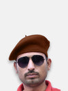 SINGH Off White Beret Cap & Bhati Lobo Combo - Regal Style