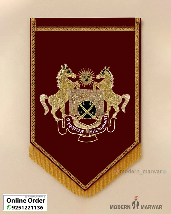Shekhawat Logo – Royal Flag for Wedding & Home Decoration