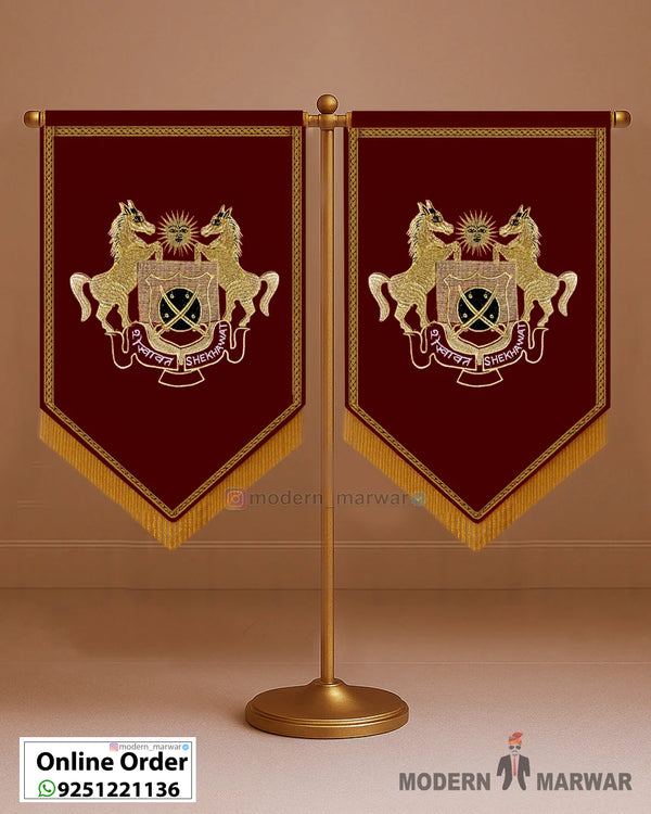 Shekhawat Logo – Royal Flag for Wedding & Home Decoration