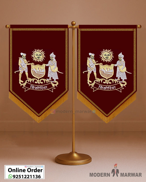 Sisodiya Logo – Royal Flag for Wedding & Home Decoration
