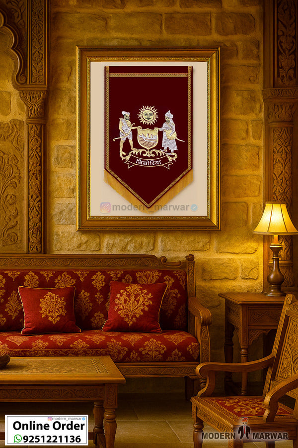 Sisodiya Logo – Royal Flag for Wedding & Home Decoration