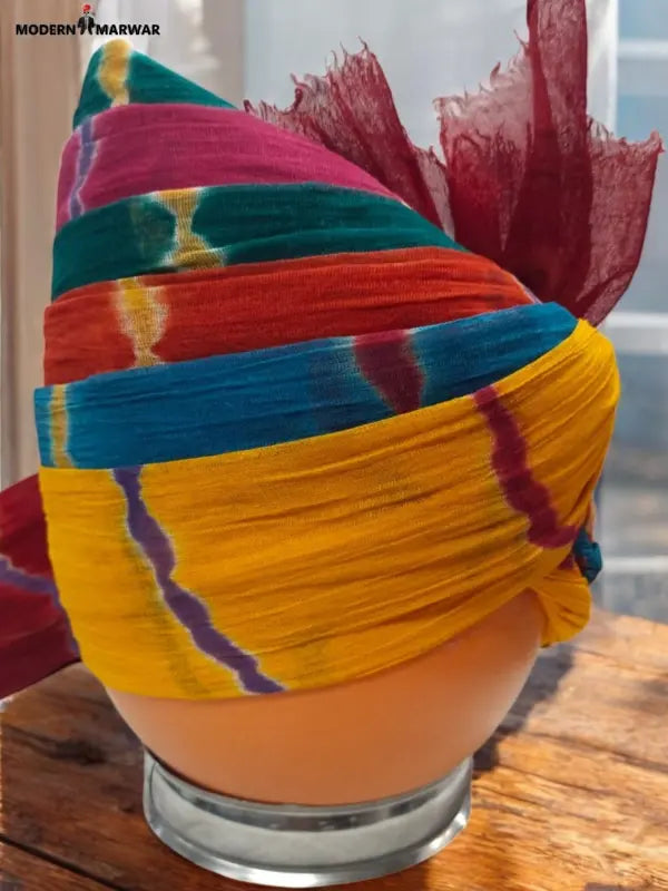 Colorful cotton safa for men from MODERN MARWAR with vibrant patterns and stylish design