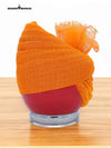 Bright orange Doriya Zari turban with lightweight fabric, perfect for traditional celebrations