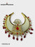Elegant Modern Marwar ethnic brooch jewelry with intricate designs and vibrant red gemstones