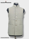 Modern Marwar M Nahru Jacket in Light Gray, a stylish formal koti for men with a tailored fit