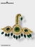 Elegant gold green enamel brooch with intricate floral design and hanging green beads