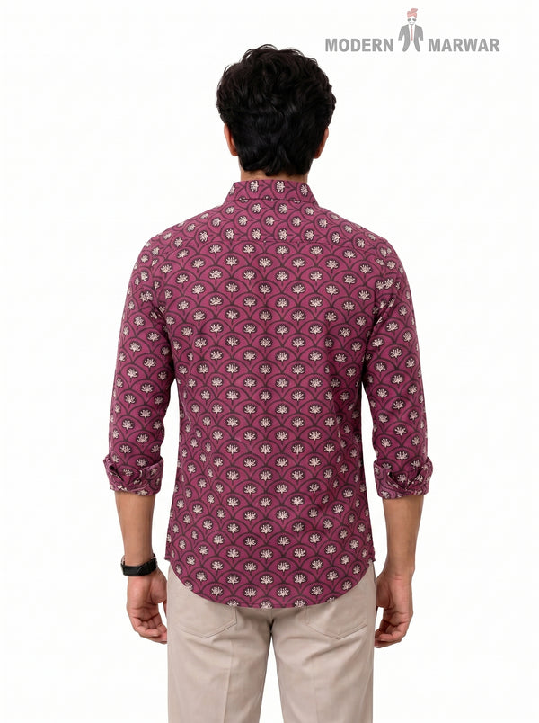 Singh Mens Sanganeri Floral-15-107-1