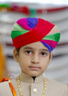Traditional Jaisalmeri Safa for kids in vibrant colors, perfect for festive occasions