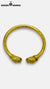 M HAND USE Gold Kada-1 with Intricate Lion Head Design from SINGH at a Side Angle