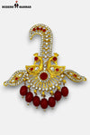 M HAND USE Gold KILNGI-3101-33 with Red Stones and Decorative Peacocks in Elegant Design