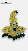 M HAND USE green and gold decorative embellishment with intricate design featuring KILNGI-3101-36