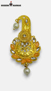 M Hand Use Yellow Metal Pendant with Intricate Design KILNGI-3101-39