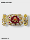 Luxury belt clip from Modern Marwar with intricate golden design and colorful stone embellishments