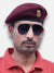 Default maroon beret cap in fabric worn at an angle with a stylish rathore Lobo combo outfit