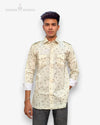 Modern Marwar men's designer shirts in cream with stylish pockets for a modern look
