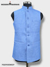 Blue M Nahru Jacket by Modern Marwar for a stylish men's ethnic jacket look