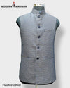 Modern Marwar Men's Ethnic Vest in Gray with Button Details and a Stylish Collar