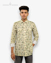Men's floral shirt by Modern Marwar with a button-up design and dual chest pockets