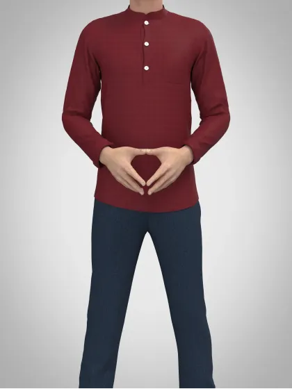 Men's maroon kurta by Modern Marwar featuring a stylish design and comfortable fit