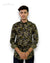 Stylish Modern Marwar mens camo shirt long sleeve in green camouflage print for casual wear