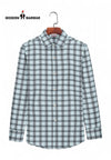 Modern Marwar men's checked shirt online in blue and black plaid pattern, perfect for casual wear