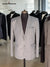 Modern Marwar Grey Checkered Blazer with Notch Lapels and Two Buttons for Stylish Men