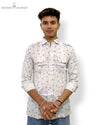 Men's floral shirt by Modern Marwar featuring a stylish design with dual chest pockets