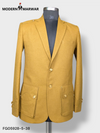 Premium gun pocket blazer by Modern Marwar in mustard yellow with stylish button details