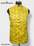 Bright yellow men's koti vest from Modern Marwar with floral print and traditional design