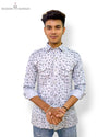 Modern Marwar men's printed shirts featuring a stylish floral design and two chest pockets