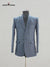 Modern Marwar men's tweed blazer in blue check pattern tailored for a stylish look