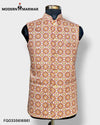 Stylish Modern Marwar men's velvet printed koti with vibrant geometric patterns for festive occasions