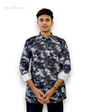 Modern Marwar Military Style Casual Shirt in Camouflage Pattern for Men