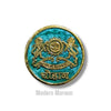Chouhan logo button purchase featuring a detailed emblem with lions and turquoise background