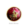Modern Marwar polo logo button for clothing featuring a detailed horse rider design in gold and maroon