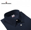 Navy blue premium cotton shirt for men with a classic collar and button details by Modern Marwar
