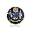 Premium fashion buttons featuring intricate design with gold detailing and blue enamel finish