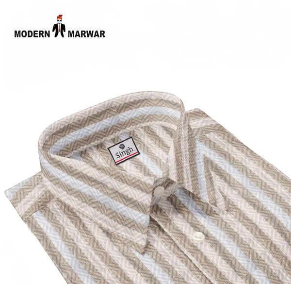 Premium men's shirts from Modern Marwar with a stylish pattern and classic collar design