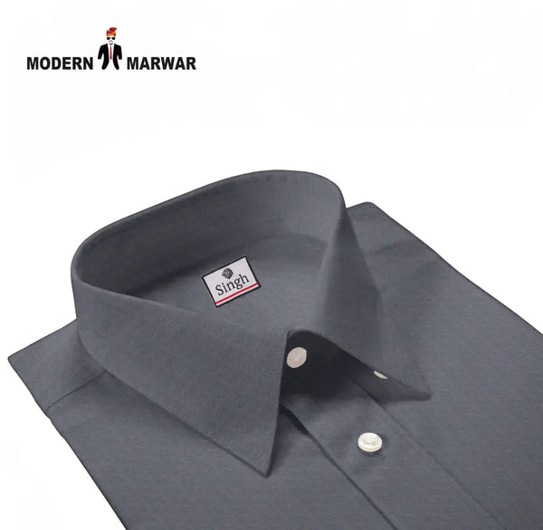 Premium men's shirts from Modern Marwar featuring a stylish collar and button detail